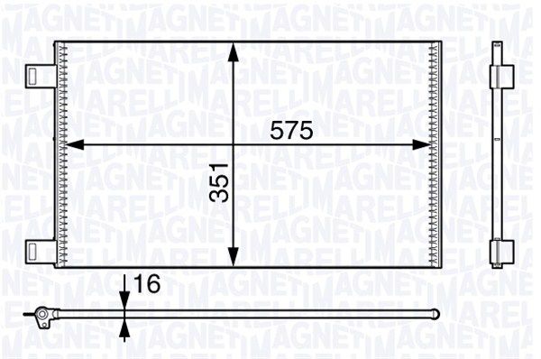 MAGNETI MARELLI Конденсатор, кондиционер 350203718000